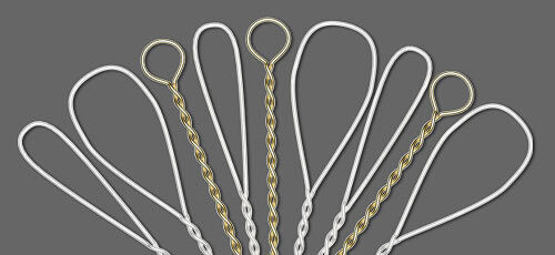 Twisted beading needles